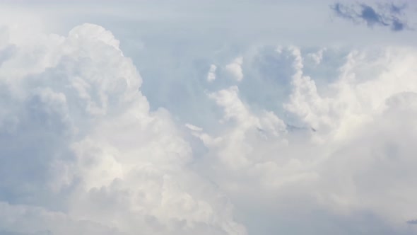 Air plane window view time lapse clouds