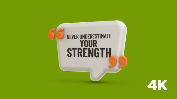 Inspirational Quote: Never underestimate your strength