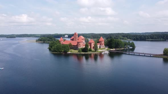 trakai castle in lithuania flight orbit