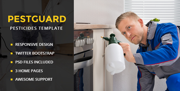 PestGuard - Responsive Pest Control HTML Template