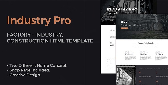IndustryPro - Factory, Industrial, Construction Business HTML Template
