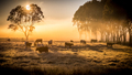cattle in the morning - PhotoDune Item for Sale