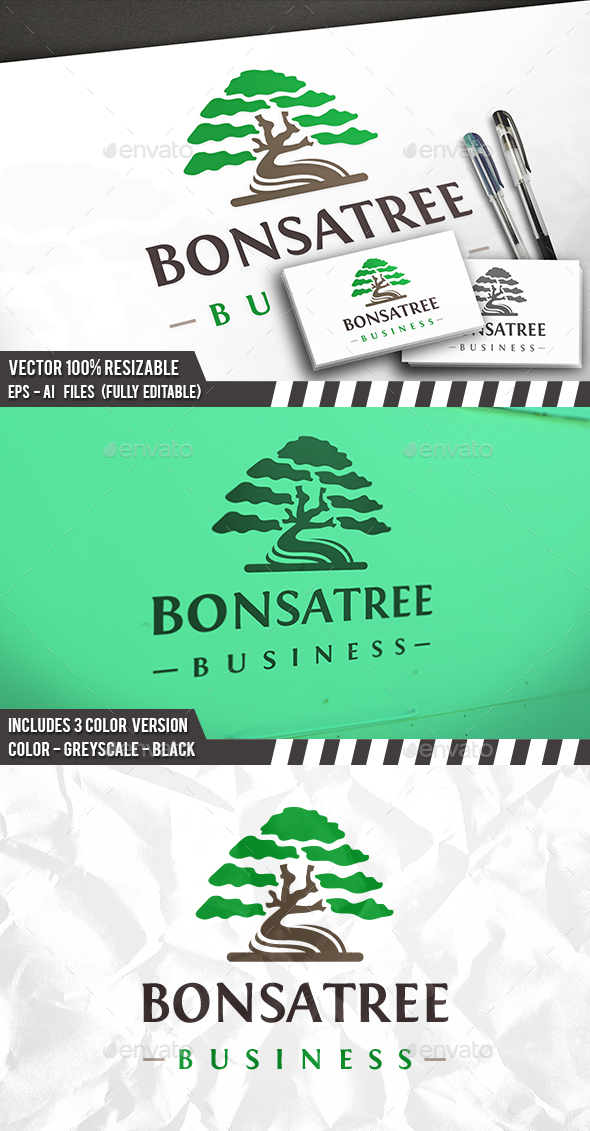 Bonsai Tree Logo Template