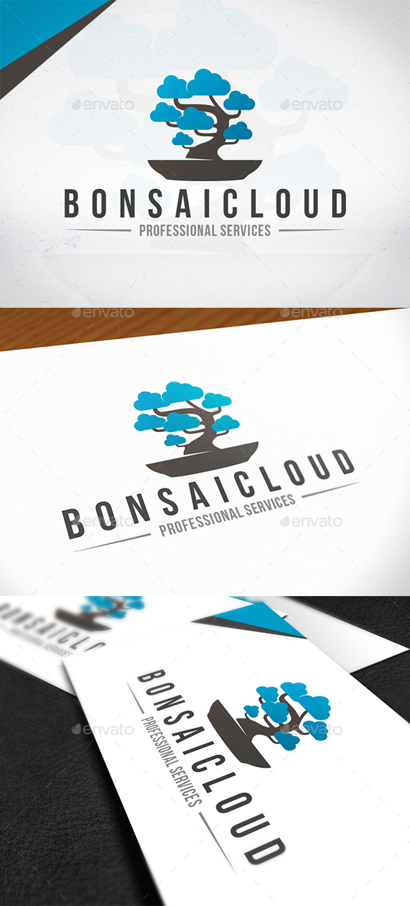 Bonsai Cloud Logo Template