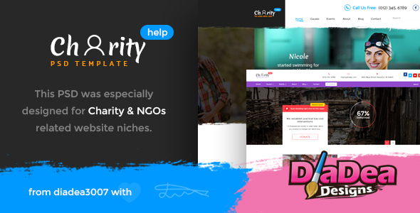 Charity Help - NGO & Fundraising PSD Template