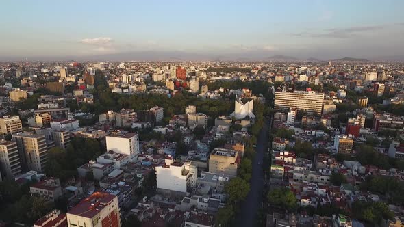 Over Hipodromo Condesa Neighborhood in CDMX