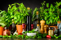 Still Life with Fresh Cooking Ingredients and Herbs - PhotoDune Item for Sale