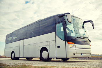 – tour bus parked outdoors