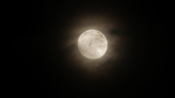 Full Moon In Night Sky