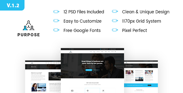 PURPOSE - Creative Business PSD Template