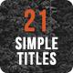 Simple Titles - VideoHive Item for Sale