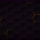 Abstract dark hexagon pattern on orange neon background technology style. - VideoHive Item for Sale