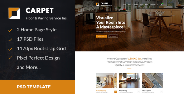 CARPET - Flooring, Paving & Tiling PSD Template