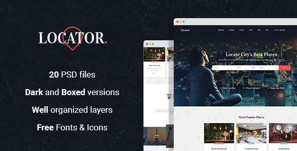 Locator - Listing Directory PSD Template