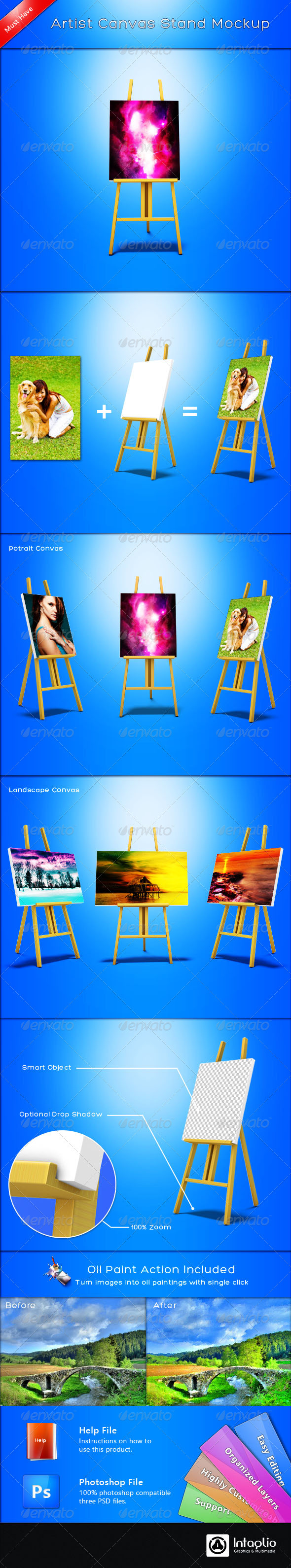 Download Canvas Mockup Graphics Designs Templates From Graphicriver PSD Mockup Templates
