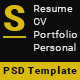 S - Resume, Cv, Portfolio One Page PSD Template - ThemeForest Item for Sale