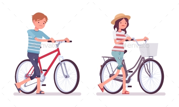 Young Man and Woman, Bad Cyclists