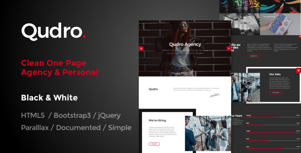 Qudro – One Page Agency & Portfolio