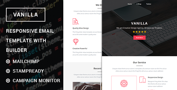 Vanilla - Responsive Multipurpose Email template with Stampready builder