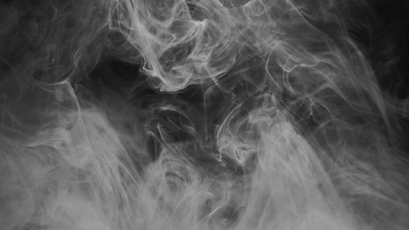 Smoke on Black Background. Black and White Abstraction.