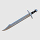 Falchion Sword - Game Ready - 3DOcean Item for Sale