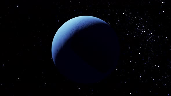 Photo realistic uranus planet in space.