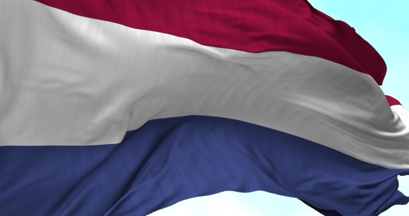 Netherlands Flag in the Wind