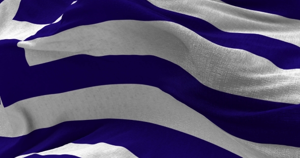 Greece Flag in the Wind