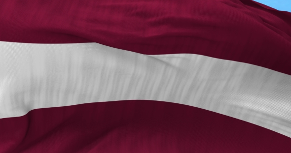 Latvia Flag in the Wind