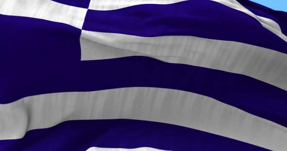 Greece Flag in the Wind