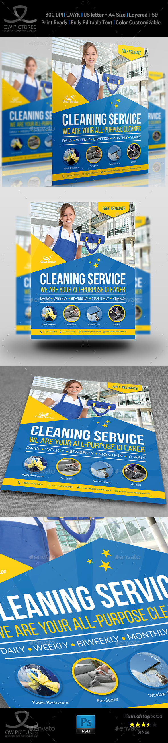 Cleaning Services Flyer Template Vol.4