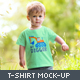 Toddler Boy Crew Neck T-shirt Mock-up - GraphicRiver Item for Sale