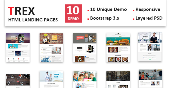 TREX - Multipurpose Responsive HTML Landing Pages