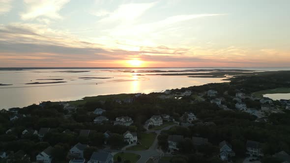 Sunset Drone Footage Corolla North Carolina Outer Banks