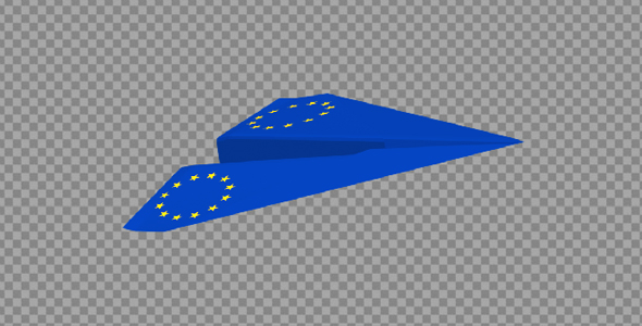 Paper Airplane - EU Flag - Pack of 2