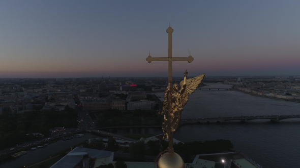 Sunset in St. Petersburg from the Peter and Paul Fortress