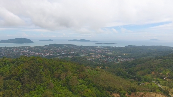 Beautiful View Kata and Karon Beaches in Phuket, Thailand