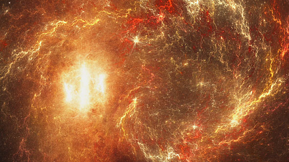 Cluster of Red Nebulae in Space alt