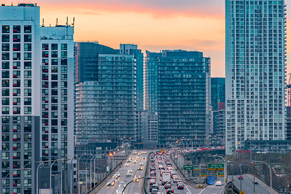 The Gardiner Expressway at Sunset