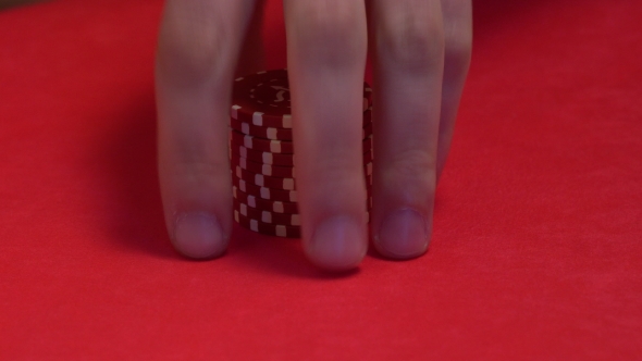 Croupier Makes Trick with Chips.