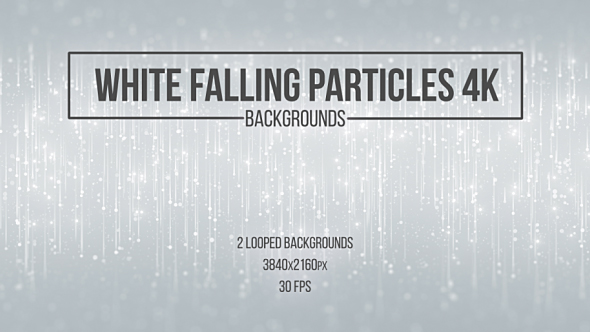 White Falling Particles 4K