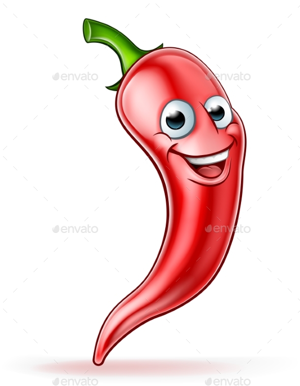 Red Chili Pepper Mascot