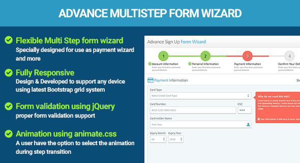 Walidacja jQuery Kreatora formularzy wieloetapowych