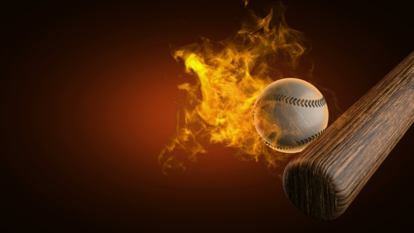 Burning Baseball Ball alt