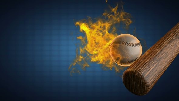 Burning Baseball Ball alt