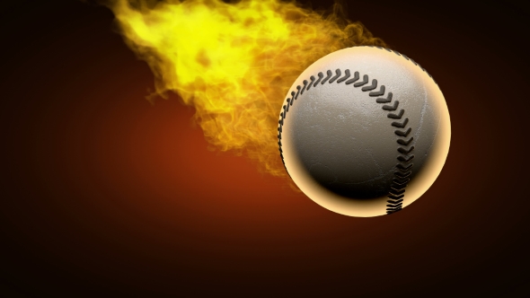 Burning Baseball Ball