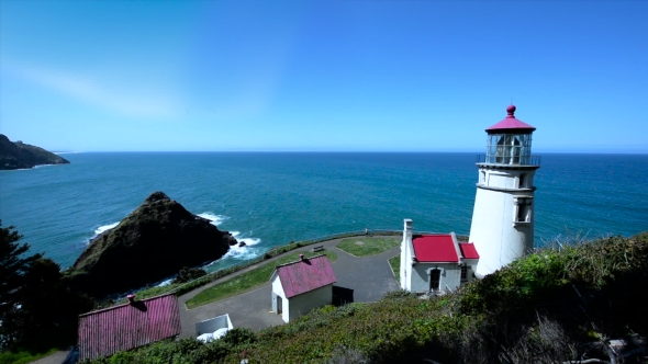 Heceta Head Lighthouse Oregon Coast Daytime