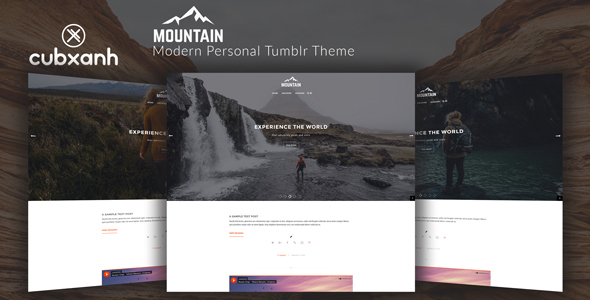 Mountain - nowoczesny motyw Tumblr