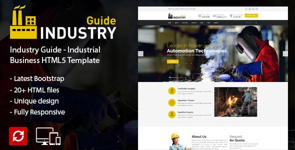 Industry Guide –  Industrial Business HTML Template