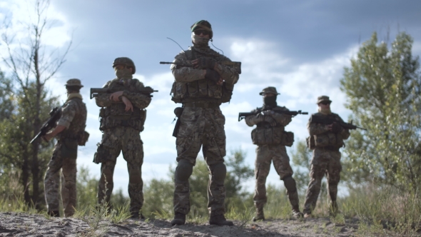 Cool Group of Soldiers in Nature